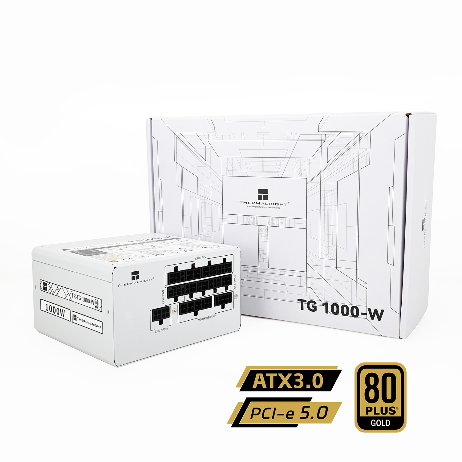 Thermalright TG1000 1000W Full Modular 80PLUS Gold - White Thermalright TG1000 1000W Full Modular 80PLUS Gold - White